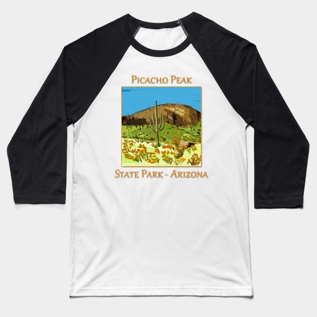 Picacho Peak State Park in Arizona Baseball T-Shirt by WelshDesigns